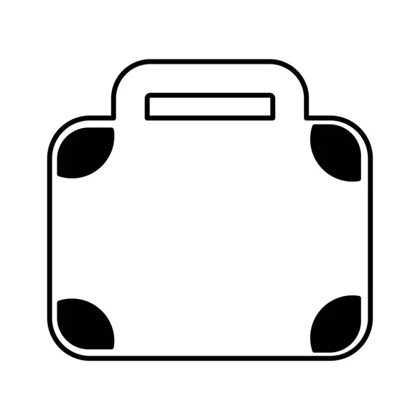Kufr cestovní izolované ikona — Stockový vektor