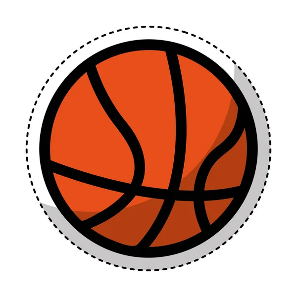 Pelota de baloncesto icono aislado — Vector de stock