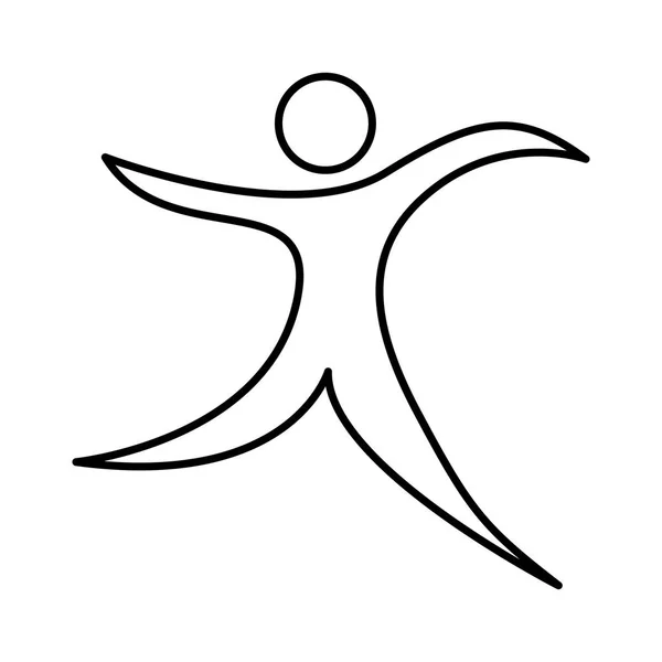 Figure d'athlète icône humaine — Image vectorielle
