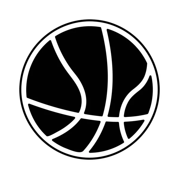 Pelota de baloncesto icono aislado — Vector de stock