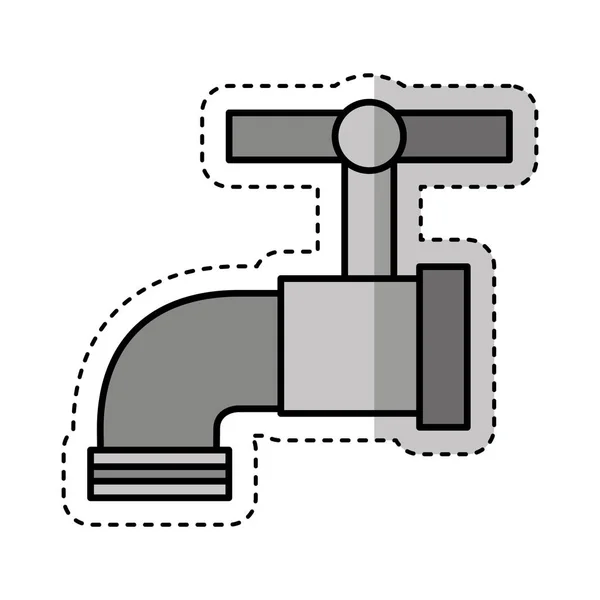 Wasserhahn isoliert Symbol — Stockvektor