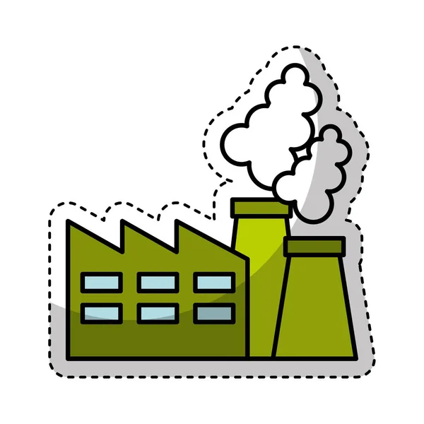 Fabriek plant geïsoleerde pictogram — Stockvector