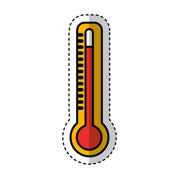 Значок измерения температуры термометра — стоковый вектор