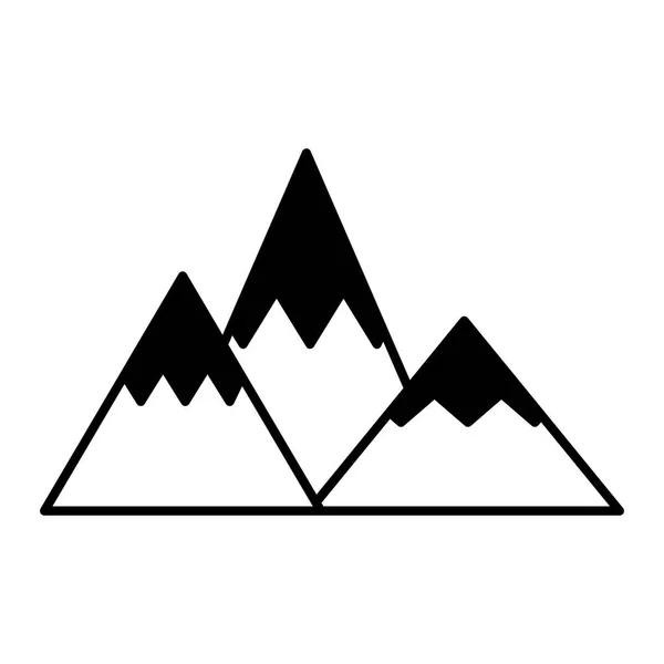 Mountain silhouette isolated icon — Stock Vector