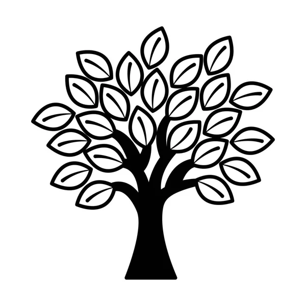 Árbol planta aislado icono — Archivo Imágenes Vectoriales