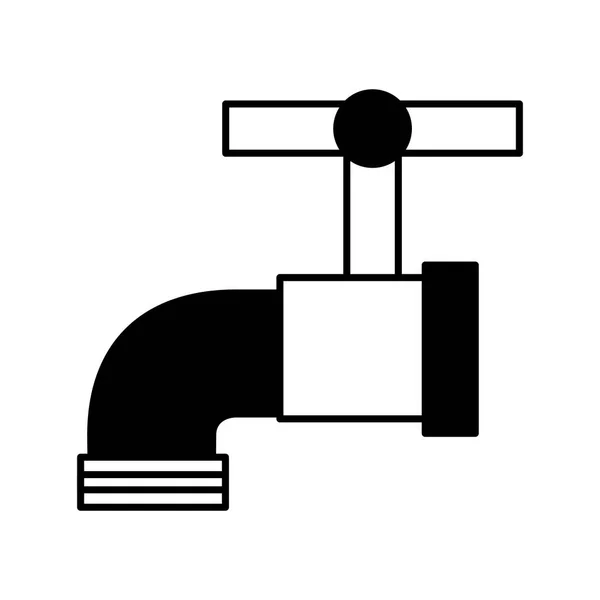 Robinet d'eau icône isolée — Image vectorielle