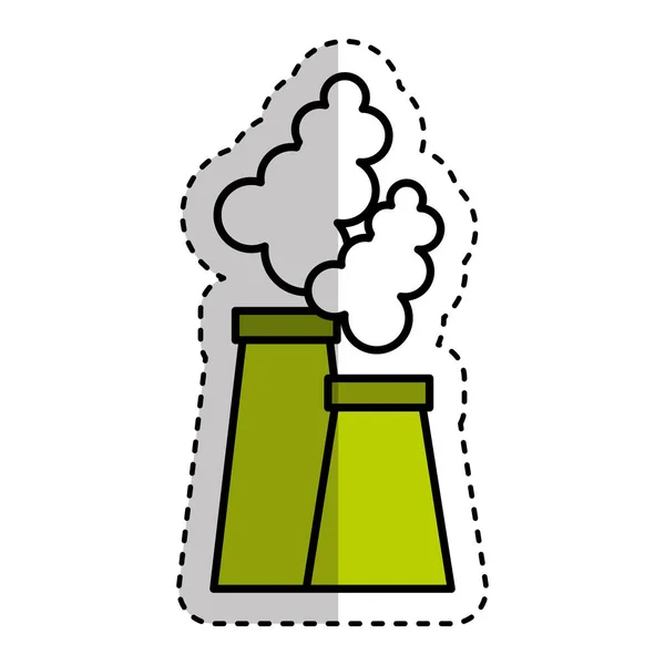 Fabriek plant geïsoleerde pictogram — Stockvector