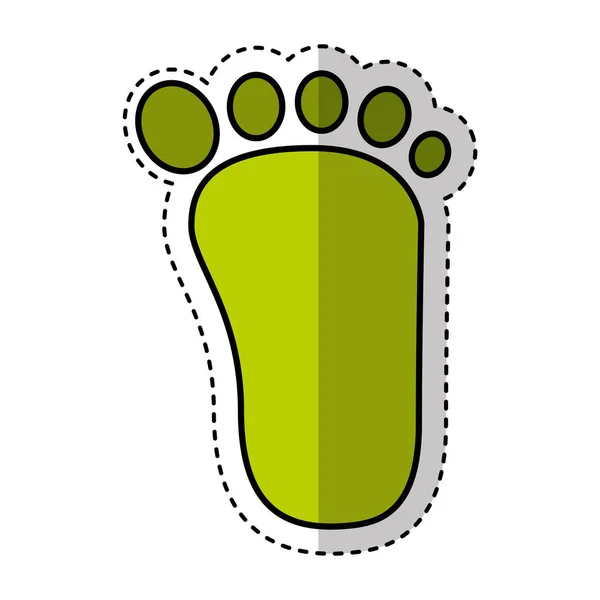 Human foot print isolated icon — Stock Vector