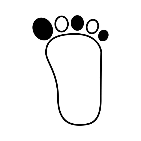 Human foot print isolated icon — Stock Vector