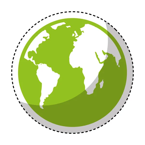 Save the planet isolated icon — Stock Vector