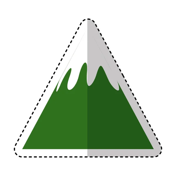 Góra ikona na białym tle sylwetka — Wektor stockowy