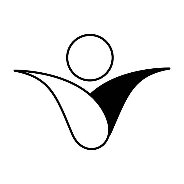 Humant silhuet økologi ikon – Stock-vektor