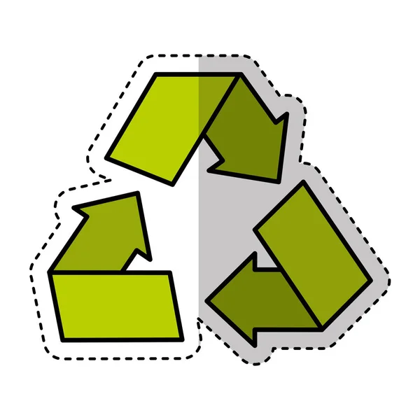 Recycle teken symboolpictogram — Stockvector