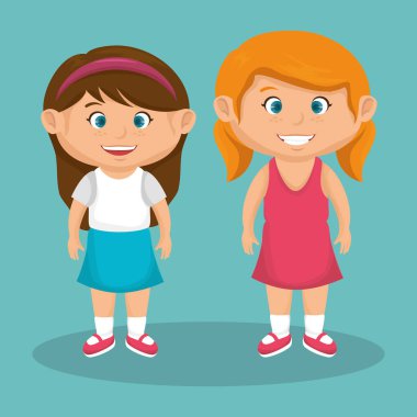 sevimli küçük çocuklar karakter