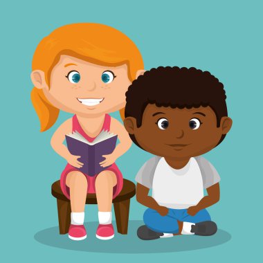 sevimli küçük çocuklar karakter