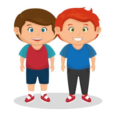 sevimli küçük çocuklar karakter