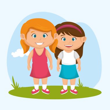 sevimli küçük çocuklar karakter