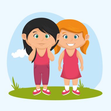 sevimli küçük çocuklar karakter