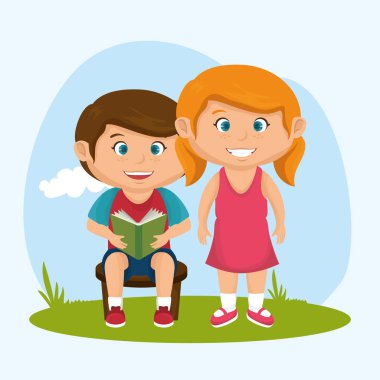 sevimli küçük çocuklar karakter