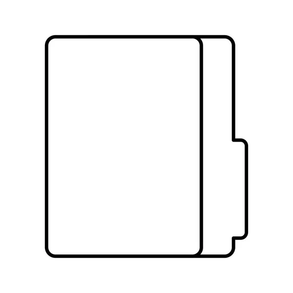 Dossier document icône isolée — Image vectorielle