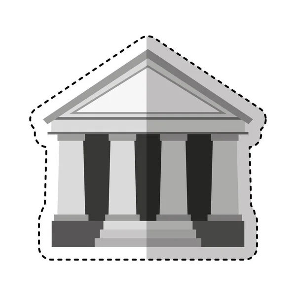 Edifício do tribunal ícone isolado —  Vetores de Stock