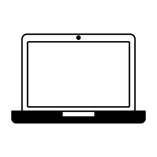 Laptop computer isolated icon — Stock Vector