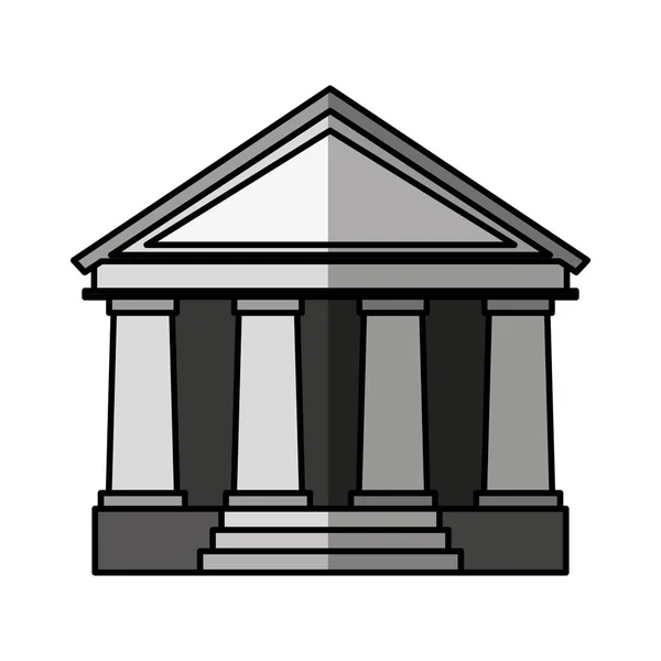 Courthouse building isolated icon — Stock Vector