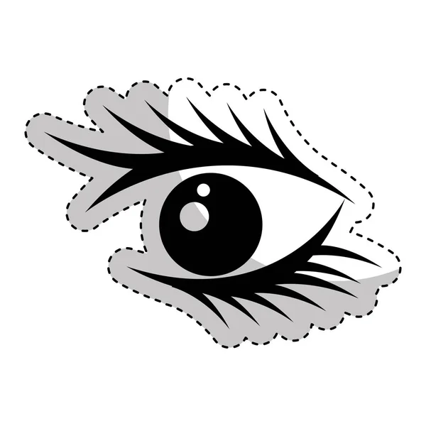 Geïsoleerde oogpictogram menselijke teken — Stockvector
