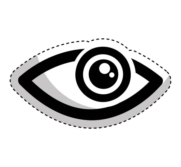 Eye human sign isolated icon — Stock Vector