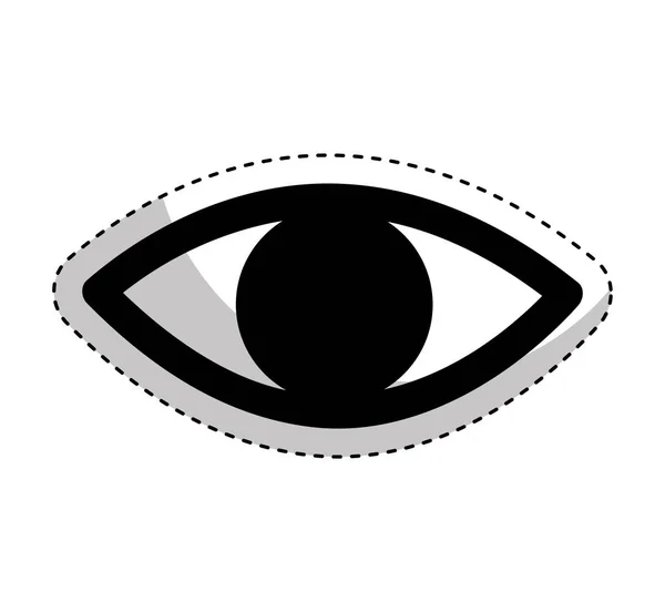 Eye human sign isolated icon — Stock Vector