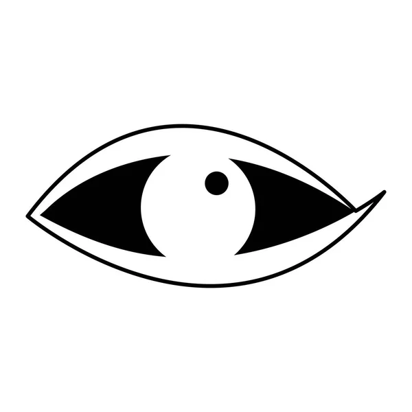 Ojo humano signo icono aislado — Vector de stock