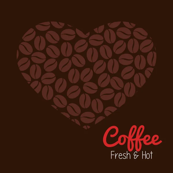 Delicious coffee always fresh poster — Stock Vector