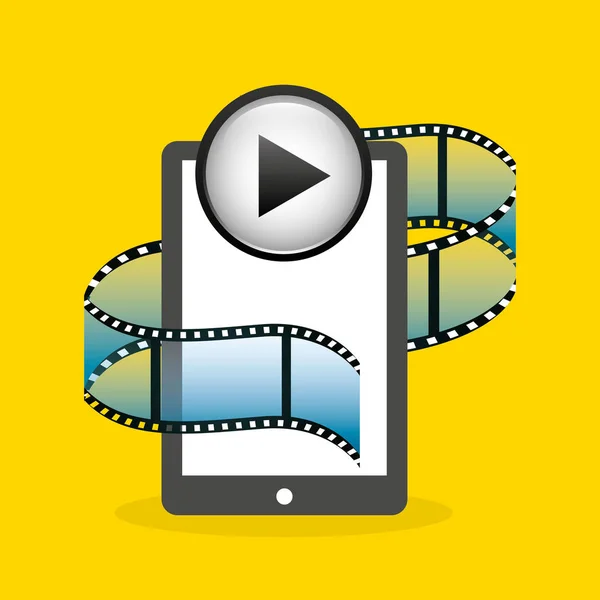 Ícones de media player móvel — Vetor de Stock