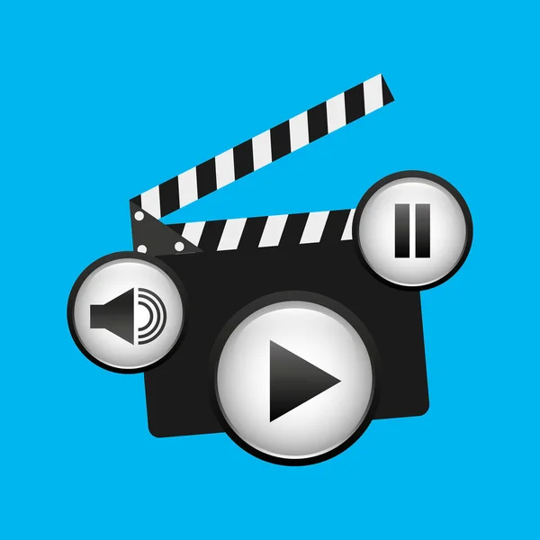 Ícones de media player móvel — Vetor de Stock