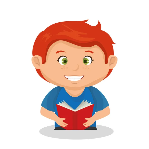 Lindo niño pequeño personaje — Vector de stock