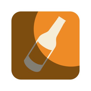 bira şişe izole simgesi