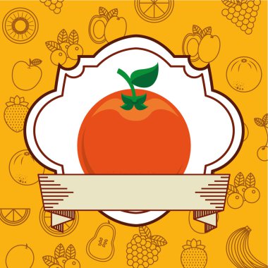 taze meyve çerçeve kurdele ile