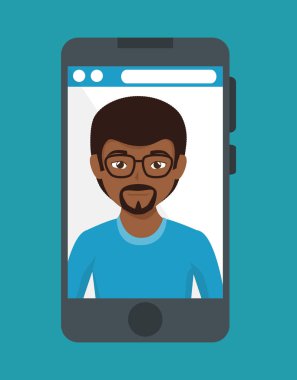 Smartphone kullanıcı simgesi ile