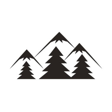 dağ siluet izole simgesi