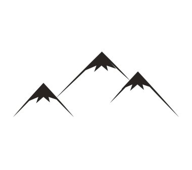 dağ siluet izole simgesi