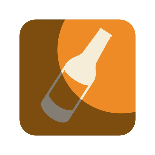 Beer bottle isolated icon — Stock Vector