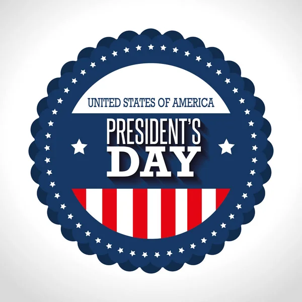 Heureuse affiche de la journée des présidents — Image vectorielle