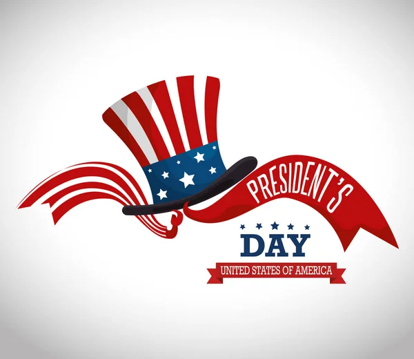 Happy presidents day poster — Stock Vector