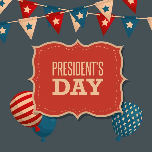 Happy presidents day poster — Stock Vector