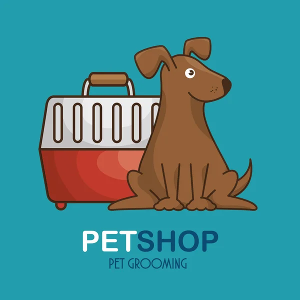 Perro tienda de mascotas icono — Archivo Imágenes Vectoriales