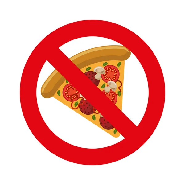 禁止快餐标志 — 图库矢量图片