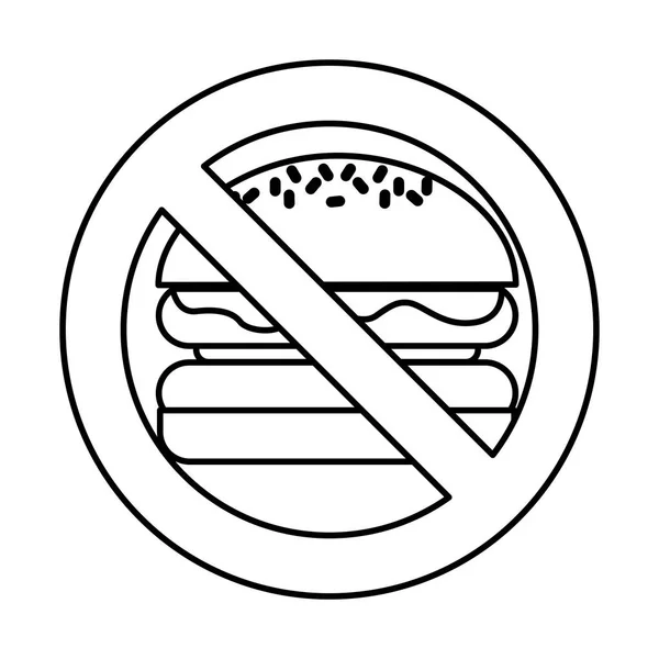 Signo de comida rápida prohibida — Archivo Imágenes Vectoriales