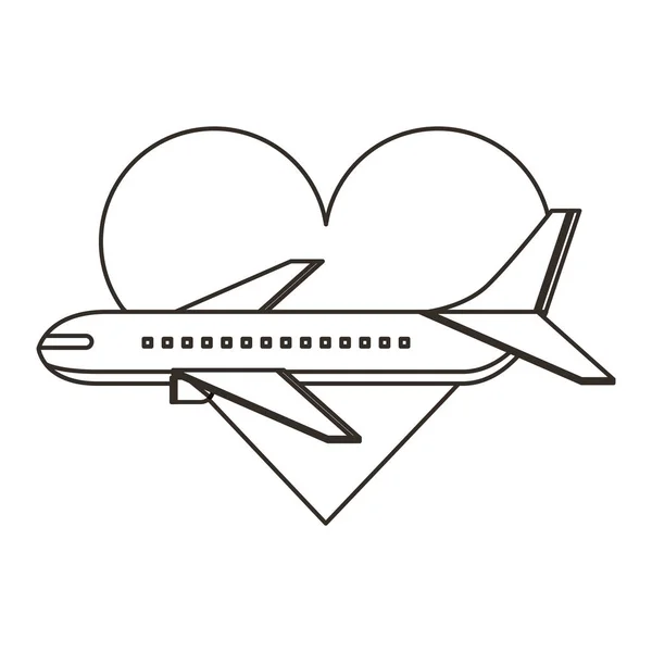 Avión volando icono aislado — Archivo Imágenes Vectoriales