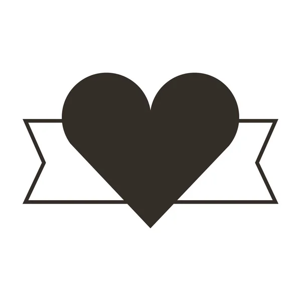 Hart liefde kaart Valentijnsdag — Stockvector