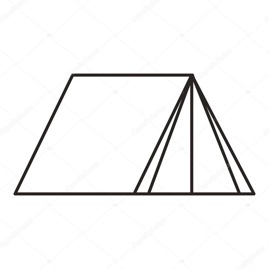 camping tent isolated icon